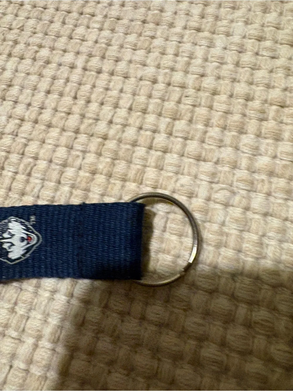UConn Navy Blue Lanyard with Key Ring - Collegiate Accessory